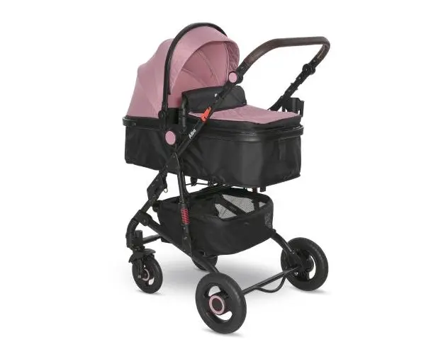 Carucior transformabil Lorelli Alba Premium, set adaptori pentru cosulet auto inclus, cadru din aluminium, pliere tip carte, geanta accesorii, suspensii, copertina cu filtru UV, plasa antiinsecte, acoperitoare picioare vreme rece