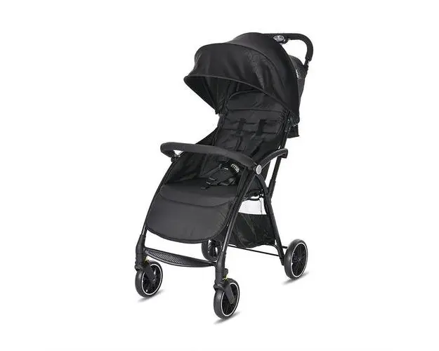 Carucior pentru nou-nascut Lorelli Fresh Black Jasper, ultra-light, 0 luni - 4 ani, pana la 22 kg, plasa contra insectelor, spatar si suport de picioare reglabil