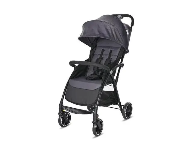 Carucior pentru nou-nascut Lorelli Fresh Grey, ultra-light, 0 luni - 4 ani, pana la 22 kg, plasa contra insectelor, spatar si suport de picioare reglabil