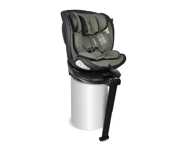 Scaun auto pentru copii Lorelli Estate Green, Isofix, 0 Luni-12 Ani, 40-150 cm, picior de sprijin telescopic, I-size, certificat R129, reglabil, pozitie somn, baza rotativa 360 grade, sistem de protectie impact lateral