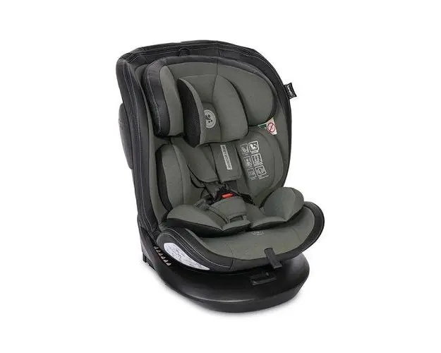Scaun auto pentru copii Lorelli Aviator Green, Isofix, i-Size, 0 Luni-12 Ani, 40-150 cm, certificat R129, baza rotativa 360 grade, reglabil, sistem protectie impact lateral, sistem antibasculare