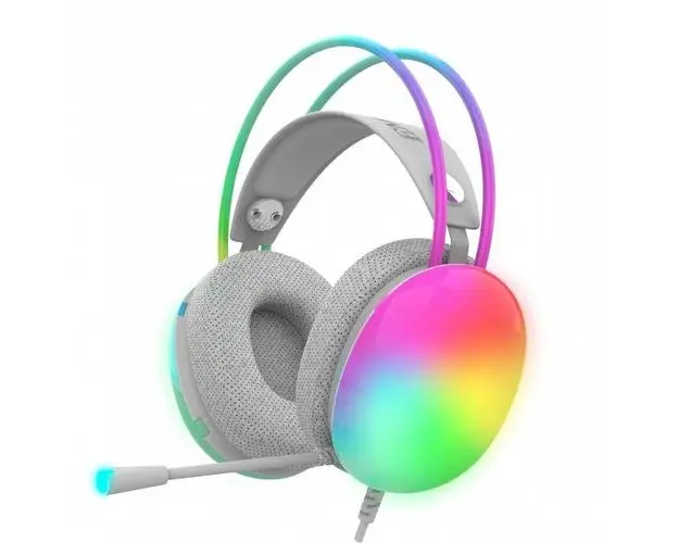 Casti Gaming Inca IGK-X8Y, USB, Virtual Surround 360 7.1, RGB, Microfon (Gri)