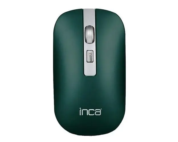 Mouse Wireless Inca IWM-531RY, 2.4 GHz, Bluetooth, Optic, 1600 dpi (Verde)