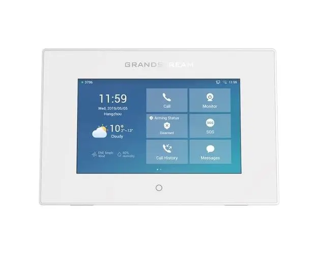 Interfon IP, Grandstream, HD, 7inch, Wi-Fi 802,11 ac, Dual-band (Alb)