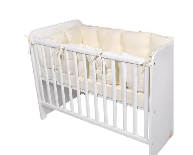 Set protectii laterale pentru pat 4 piese Lorelli, 60 x 120 cm, Bej