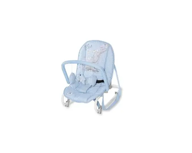 Fotoliu balansoar Lorelli Eliza Tender Blue Fun, greutate maxima suportata 9 Kg