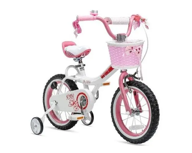 Bicicleta Copii 3-5 ani Royal Baby Jenny Children 14inch, Roti 14 Inch, Frana fata C-Brake, Frana spate Torpedo, Roti Ajutatoare, Alb