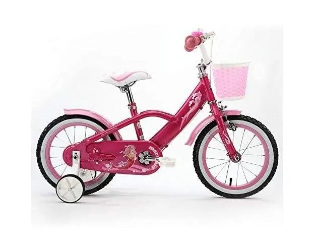 Bicicleta Copii 5-7 ani Royal Baby Mermaid 18inch, Roti 18 Inch, Frana fata V-Brake, Spate Tambur, Roti Ajutatoare, Roz