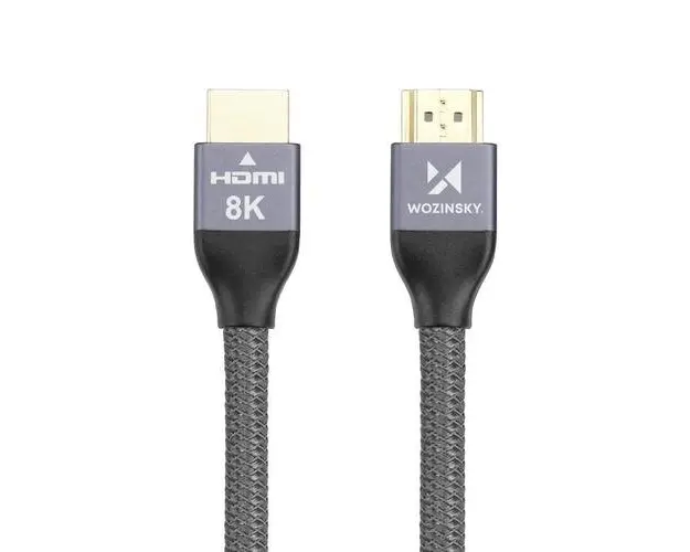 Cablu HDMI 2.1, Wozinsky, 8K 60 Hz 48 Gbps / 4K 120 Hz / 2K 144 Hz, 2m, Argintiu