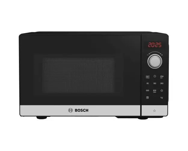 Cuptor cu microunde Bosch FFL023MS2, 800 W, 20 l, Otel inoxidabil (Negru/Gri)