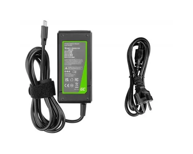Incarcator Type-C 20V 2.25A 45W 3 metri compatibil cu smartphone, laptop, tableta, MacBook, iPhone, iPad - Power Supply Green Cell