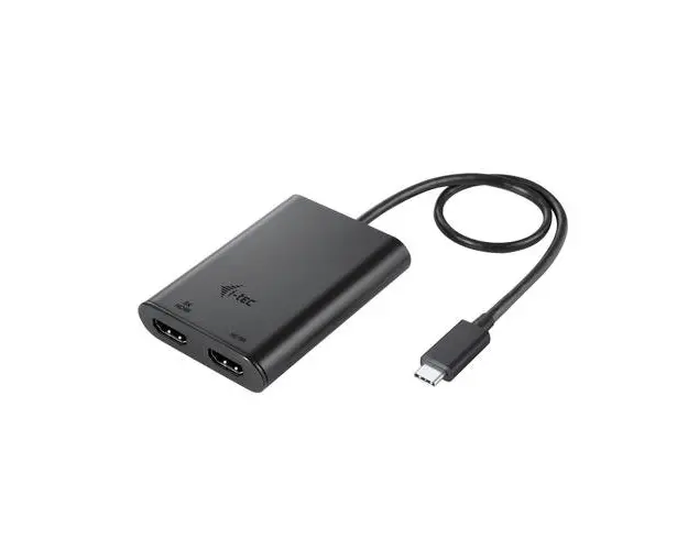 Adaptor video i-Tec C31DUAL4K60HDMI, USB-C, Dual 4K/60Hz, HDMI (Negru)