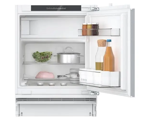 Frigider incorporabil cu o usa Bosch KUL22VFD0, 110 l, Clasa D, Usa reversibila, Iluminare LED, Control Home Connect, H 82 cm (Alb)
