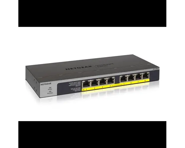 Switch Netgear GS108LP, 8 Porturi Gigabit, PoE+