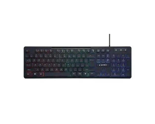 Tastatura multimedia Gembird KB-UML3-02, USB, Layout US, Negru