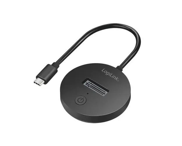 Adaptor USB LOGILINK, M.2 NVMe (PCIe) / SATA (NGFF) la USB 3.2 Gen 2, viteza max 10 Gb/s, Negru
