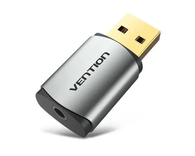 Placa de sunet Vention CDNH0, Jack 3.5 mm la USB (Gri)