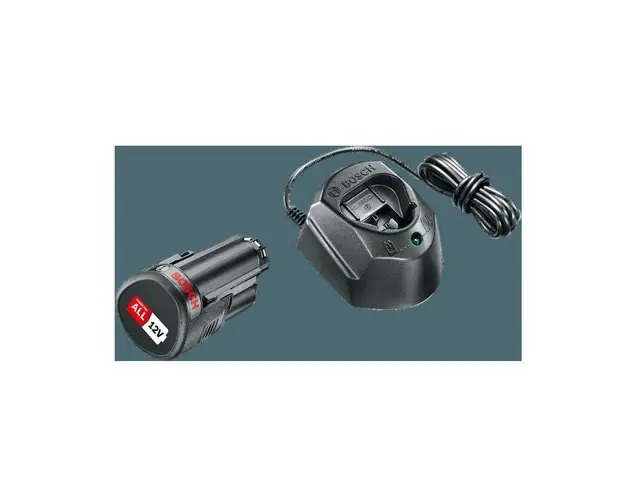 Set acumulator Bosch, 12V, 1x1.5Ah OA + incarcator GAL1210, Plastic, Negru