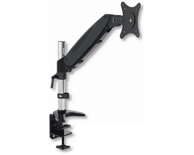 Suport monitor Techly ICA-LCD111-BK, pentru LED/LCD, 15inch-27inch, 8kg, cu resort pe gaz, reglabil (Negru)
