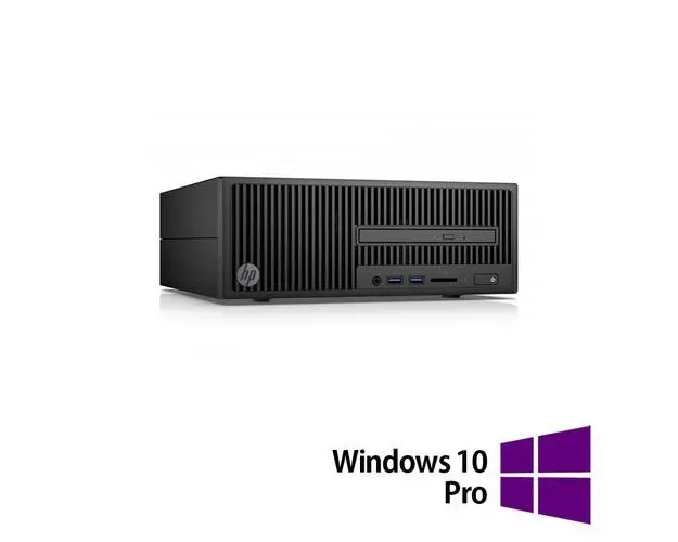 Calculator Sistem PC Refurbished HP 280 G2 SFF, Intel Pentium G4400 3.30GHz, 8GB DDR4, 500GB HDD, DVD-ROM + Windows 10 Pro