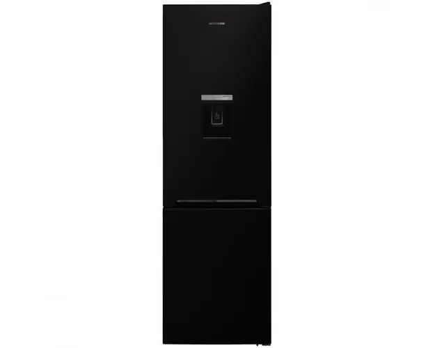 Combina frigorifica Heinner HC-V2701BKWDE++, 268 l, Less frost, Clasa E, Control mecanic, Dozator de apa, Iluminare LED, H 170 cm, Negru