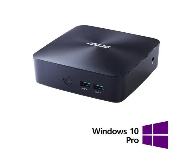 Calculator Sistem PC Refurbished Asus Vivo UN68U Mini PC, Intel Core i5-8250U 1.60 - 3.40, 8GB DDR4, 128GB SSD + Windows 10 Pro
