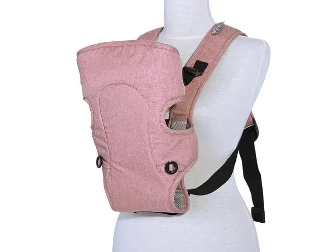 Marsupiu ergonomic pentru copii Lorelli Between Rose tan & Grey, 2 pozitii, centuri de siguranta ajustabile, curele reglabile, pernuta pentru cap, 0-9 Kg