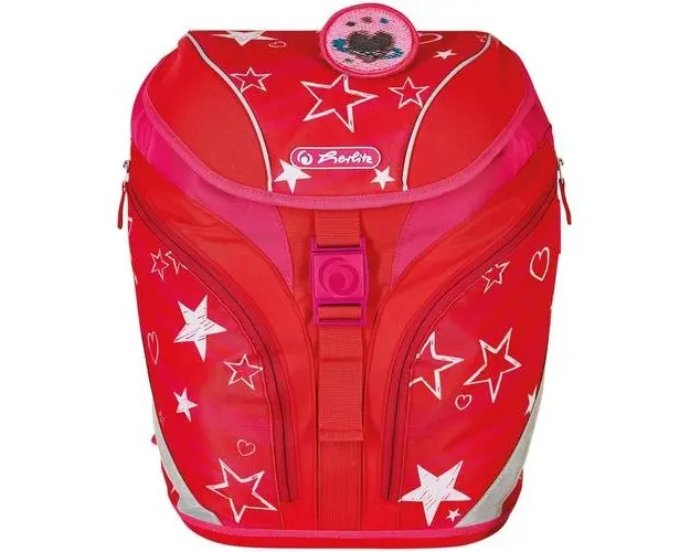 Ghiozdan neechipat Herlitz SoftLight motiv Stars&Stripes, dimensiune 38 x 28 x 23 cm