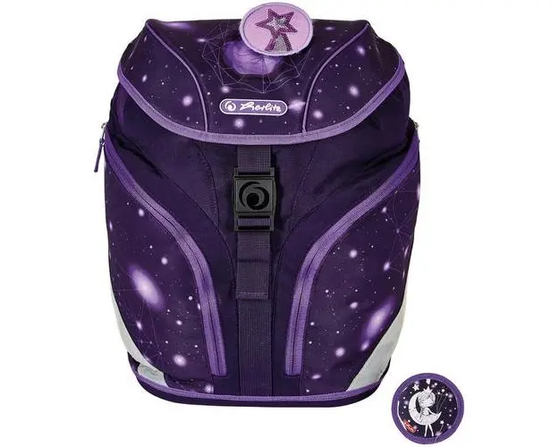 Ghiozdan neechipat Herlitz SoftLight motiv Space Girl, dimensiune 38 x 28 x 23 cm