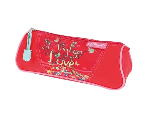 Penar Herlitz motiv Vintage Love triunghiular, dimensiune 22.5 x 7.7 x 9 cm