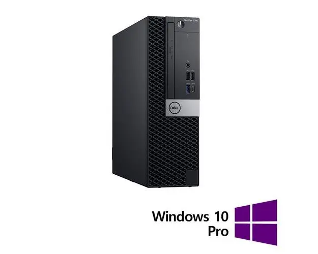 Calculator Sistem PC Refurbished DELL OptiPlex 5060 SFF, Intel Core i3-8100 3.60GHz, 8GB DDR4, 256GB SSD + Windows 10 Pro