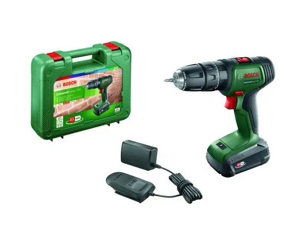 Masina de gaurit si insurubat cu percutie pe acumulator Bosch UniversalImpact 18, 18 V, 1450 rpm, + 1x Acumulator 18V, 1.5 Ah, Incarcator si valiza profesionala