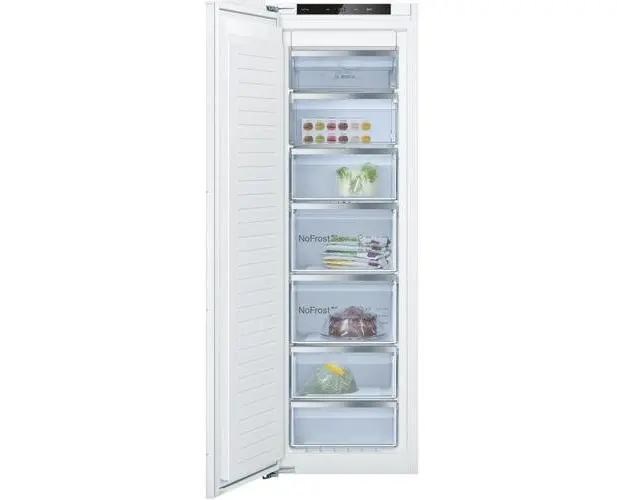 Congelator incorporabil Bosch GIN81VEE0, 212 l, 5 sertare, No Frost, Clasa E, H 177 cm (Alb)