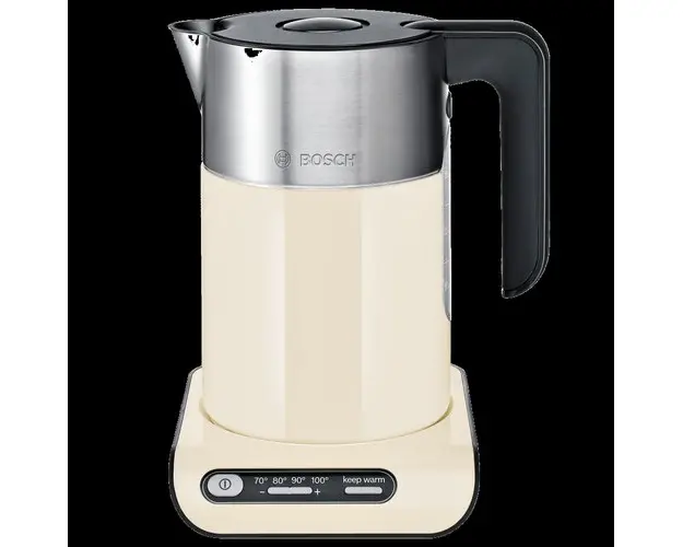 Fierbator de apa Bosch TWK8617P, 1.5 L, 2400 W, filtru anti-calcar, Bej