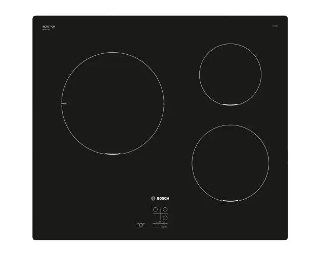 Plita incorporabila Bosch PUC611AA5E, Inductie, 3 zone de gatit, PowerBoost, 60 cm, Negru