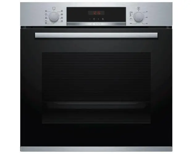Cuptor incorporabil Bosch HBA573BS1, Electric, Multifunctional, 71 l, Grill, 10 programe, Autocuratare pirolitica, Afisaj digital, Clasa A, Inox