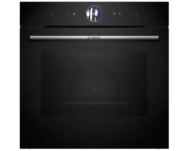 Cuptor incorporabil Bosch HRG7361B1, Electric, 71 l, Multifunctional, 20 functii , Added Steam, Autocuratare EcoClean Direct, Grill, Air Fry, Home Connect, Clasa A+, Negru