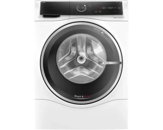 Masina de spalat rufe cu uscator Bosch WNC254A0BY, Spalare 10.5 kg, Uscare 6 kg, 1400 rpm, Clasa A, i-DOS, Iron Assist, Home connect, Auto Dry, Motor EcoSilence Drive (Alb)