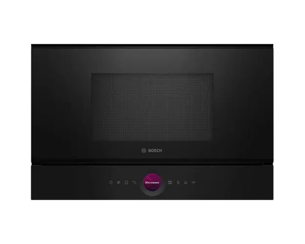 Cuptor cu microunde incorporabil Bosch BEL7321B1, 21 l, 900 W, AutoPilot 10, Control digital, Display TFT (Negru)