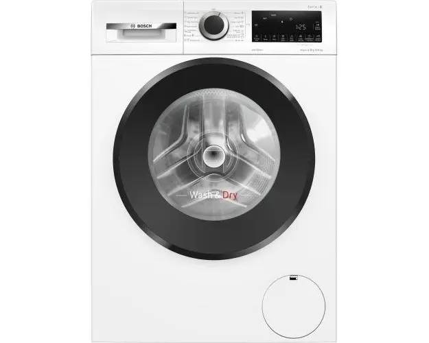 Masina de spalat rufe cu uscator Bosch WNG24400BY, 9 kg spalare, 6 kg uscare, 1400 RPM, Clasa E, EcoSilence Drive (Alb)