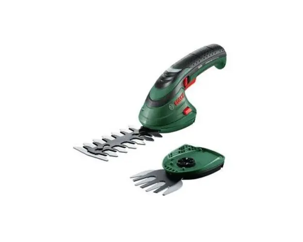Foarfece pentru tuns arbuşti şi taiat iarba Bosch Isio, latime lama 8 cm, + 1x Acumulator Li-Ion 3.6V