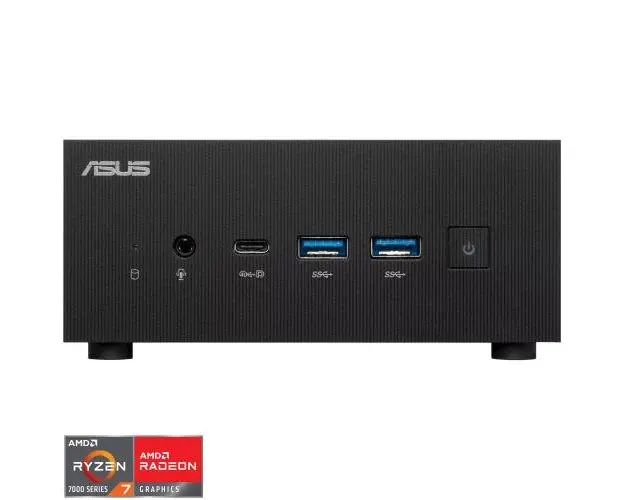 Calculator Barebone Mini PC Asus ExpertCenter PN53 cu procesor AMD Ryzen™ 7 7735HS pana la 4.75 GHz, fara RAM, fara stocare, AMD Radeon™ Graphics, No OS (Negru)