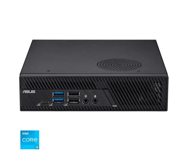Calculator Sistem Mini PC Asus PB63 cu procesor Intel® Core™ i3-13100 pana la 4.5 GHz, 8GB DDR5, 256GB SSD, Intel® UHD Graphics, No OS (Negru)