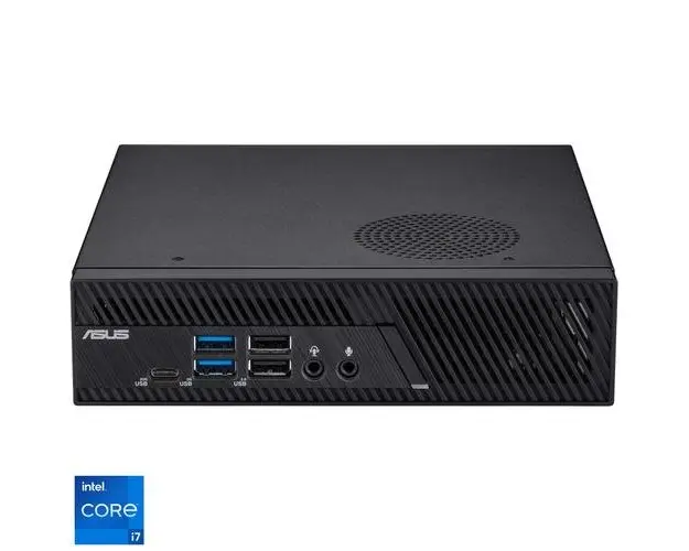Calculator Sistem Mini PC Asus PB63 cu procesor Intel® Core™ i7-13700 pana la 5.1 GHz, 16GB DDR5, 512GB SSD, Intel® UHD Graphics, No OS (Negru)