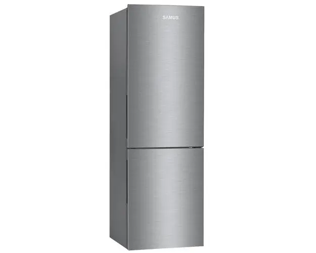 Combina Frigorifica Samus SCX396NFE, 293 L, Full No Frost, Clasa energetica E, Termostat reglabil, 3 sertare congelator, H 185 cm (Inox/Argintiu)