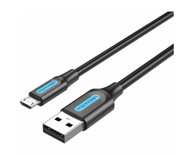 Cablu alimentare si date Vention, USB 2.0 (T) la micro USB (T), 1.5m rata transfer 480 Mbps, invelis PVC, Negru