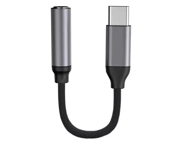 Adaptor audio Baseus CATL54-0G, USB Type-C la mufa Jack 3.5 mm mama, Mic si Portabil, Plug and Play (Negru)