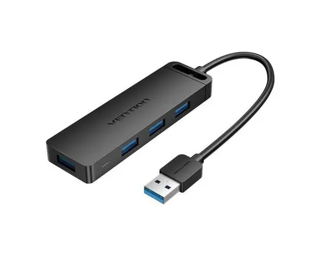 HUB USB Vention CHLBD, porturi: 4 x USB 3.2 gen 1, micro USB (M), conectare prin USB 3.2 gen 1, rata transfer 5 Gbps, ABS, cablu 0.5m (Negru)