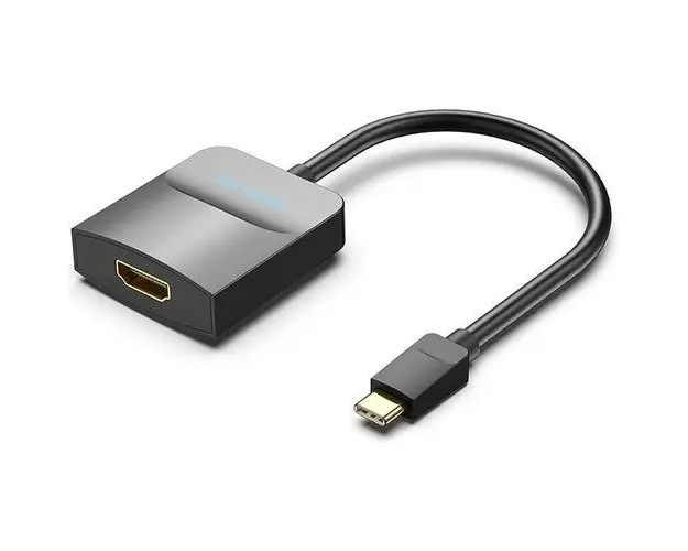 Convertor video Vention, USB Type-C(T) la HDMI(M), 0.15m, rezolutie maxima 4K la 30Hz, conectori auriti, invelis PVC si ABS, Negru