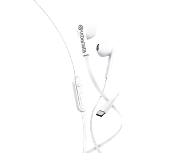 Casti audio In-Ear Urbanista San Francisco, 32 Ohm, microfon, cablu 1.2 m, USB-C, Alb